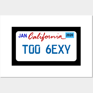 California car license plate Posters and Art